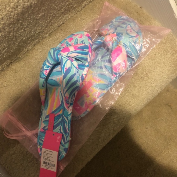 NWT GWP Lilly Pulitzer Pool Slippers - Picture 3 of 3